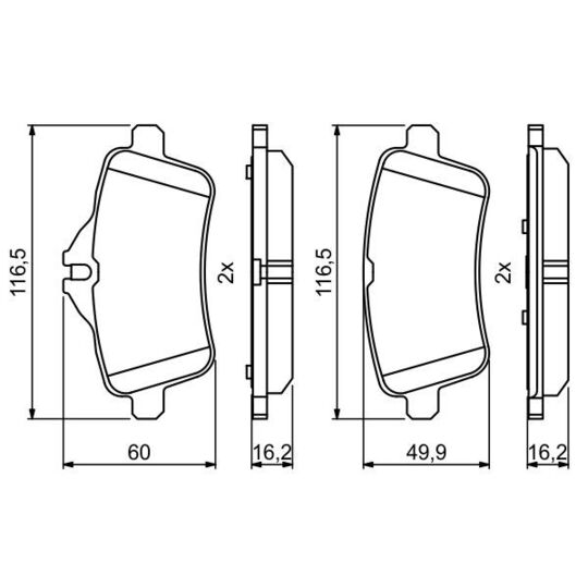 0 986 494 771 - Brake Pad Set, disc brake 