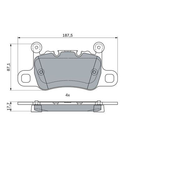 0 986 494 794 - Brake Pad Set, disc brake 