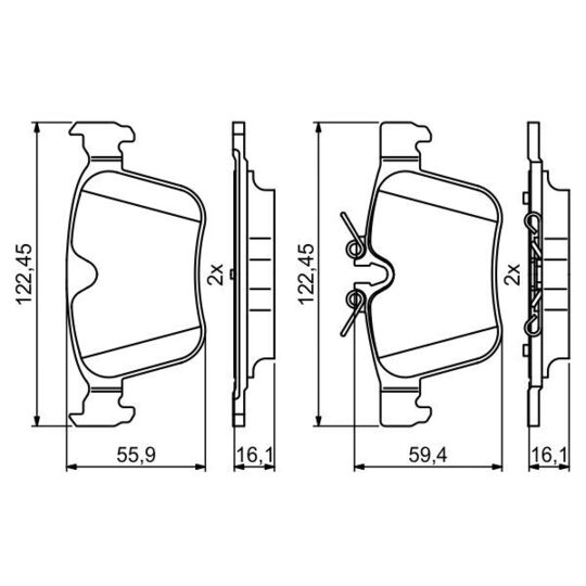 0 986 494 819 - Brake Pad Set, disc brake 