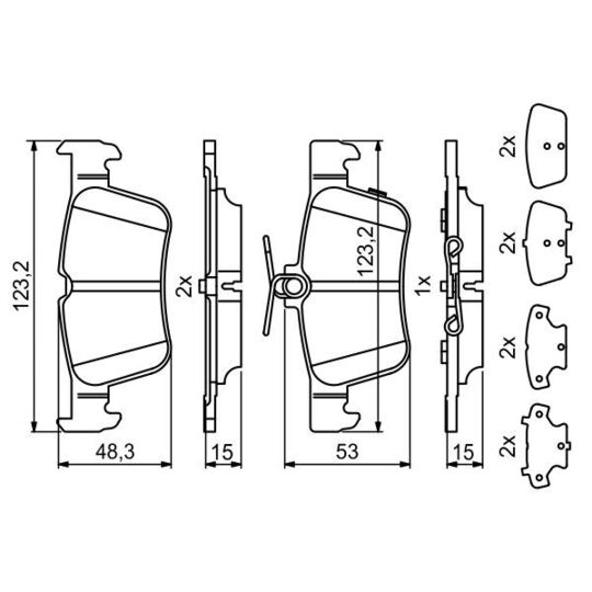 0 986 494 839 - Brake Pad Set, disc brake 