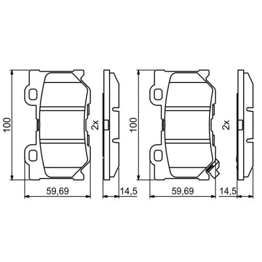 0 986 494 863 - Brake Pad Set, disc brake 