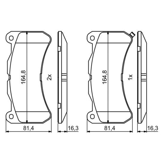 0 986 494 871 - Brake Pad Set, disc brake 