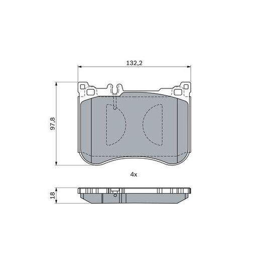 0 986 494 968 - Brake Pad Set, disc brake 