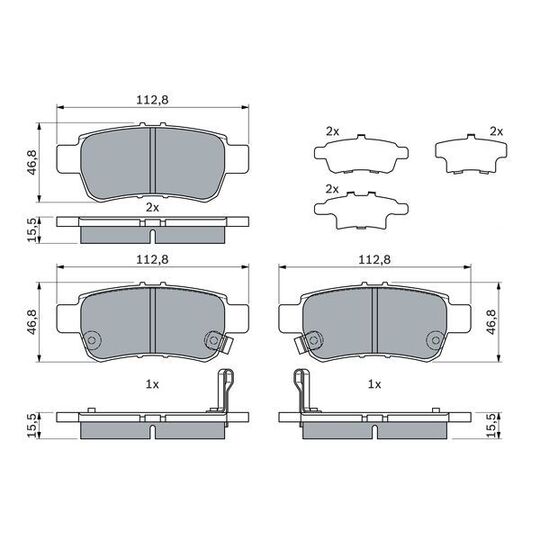 0 986 494 964 - Brake Pad Set, disc brake 