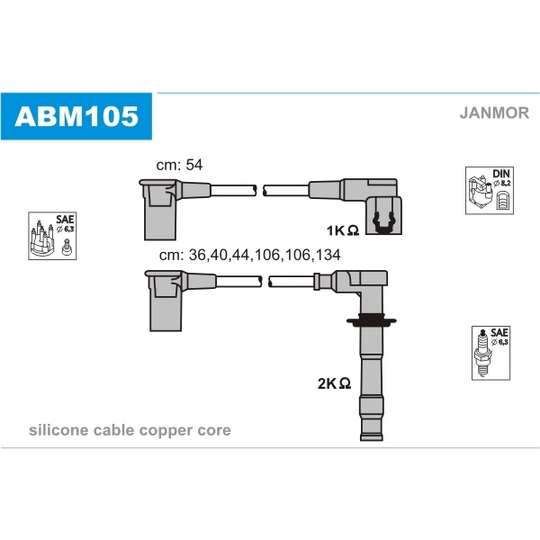 ABM105 - Ignition Cable Kit 