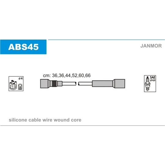 ABS45 - Sytytysjohtosarja 