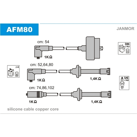 AFM80 - Ignition Cable Kit 