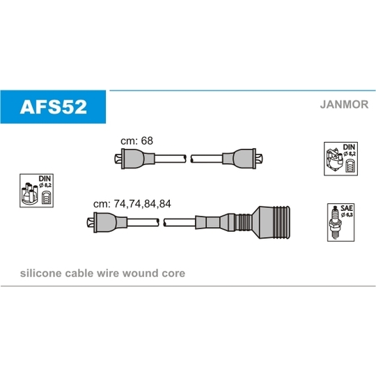 AFS52 - Tändkabelsats 