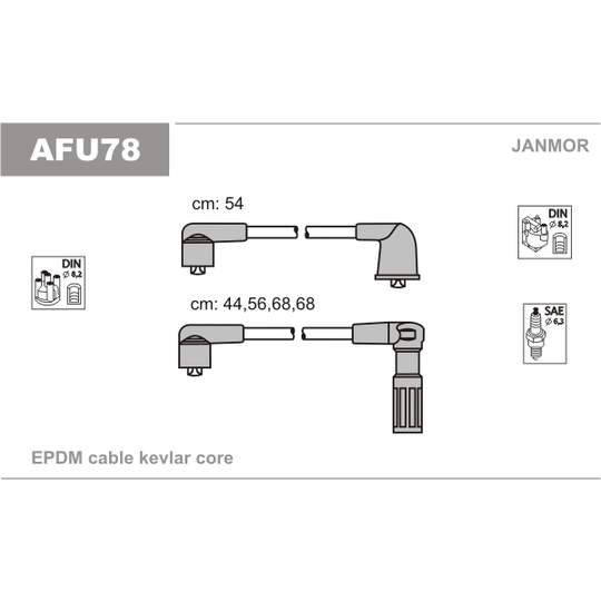 AFU78 - Ignition Cable Kit 