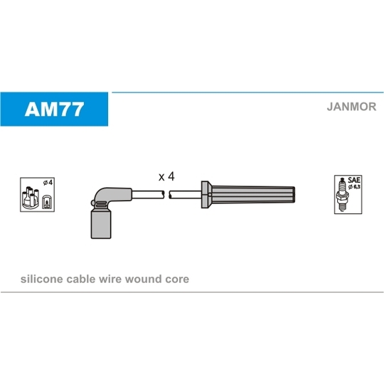 AM77 - Tändkabelsats 