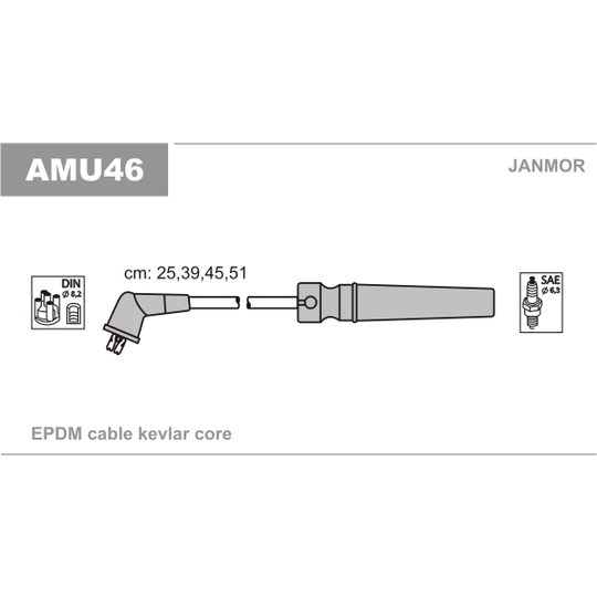 AMU46 - Tändkabelsats 