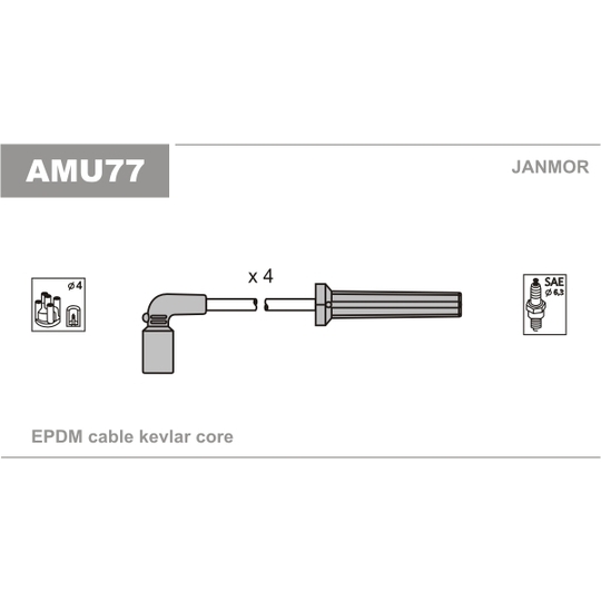 AMU77 - Ignition Cable Kit 