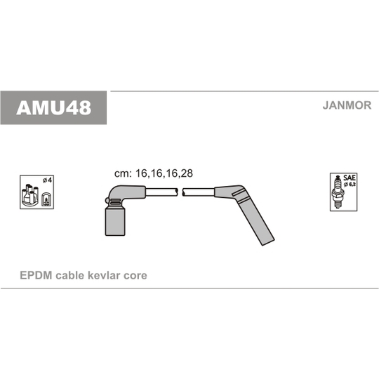AMU48 - Tändkabelsats 