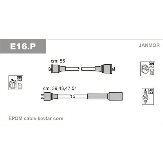 E16.P - Tändkabelsats 