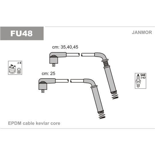 FU48 - Tändkabelsats 