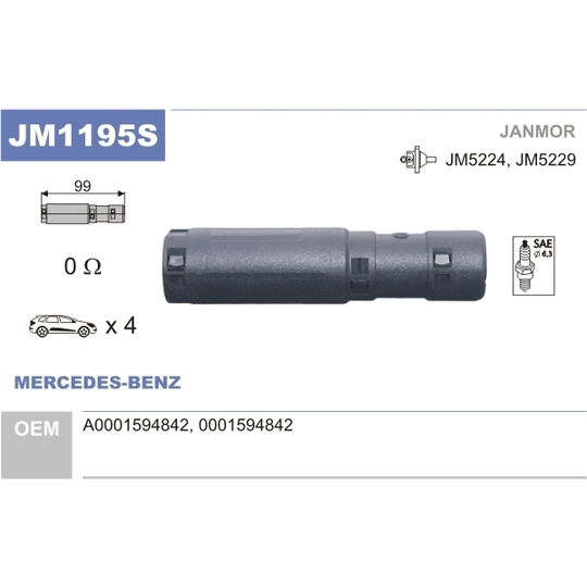JM1195S - Plug, coil 
