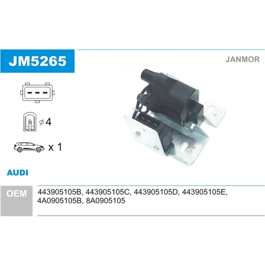 JM5265 - Ignition coil 