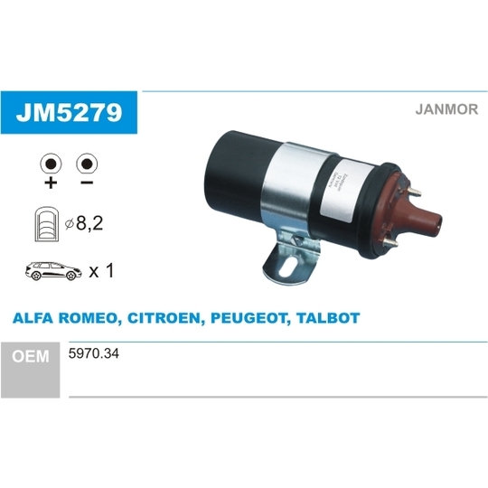 JM5279 - Ignition coil 