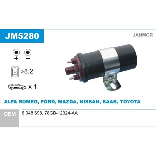 JM5280 - Ignition coil 