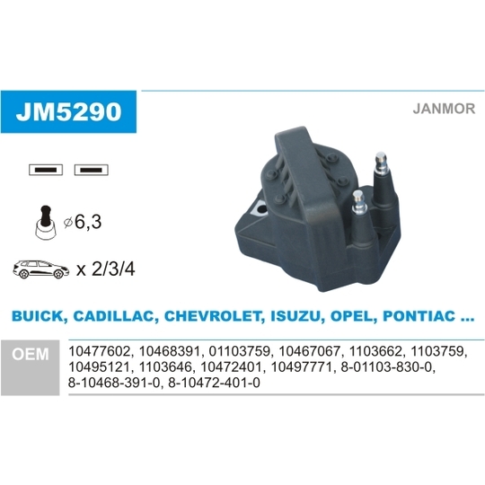 JM5290 - Ignition coil 