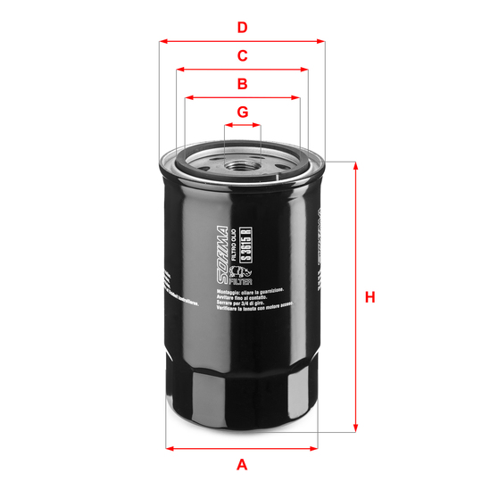S 3615 R - Oil filter 