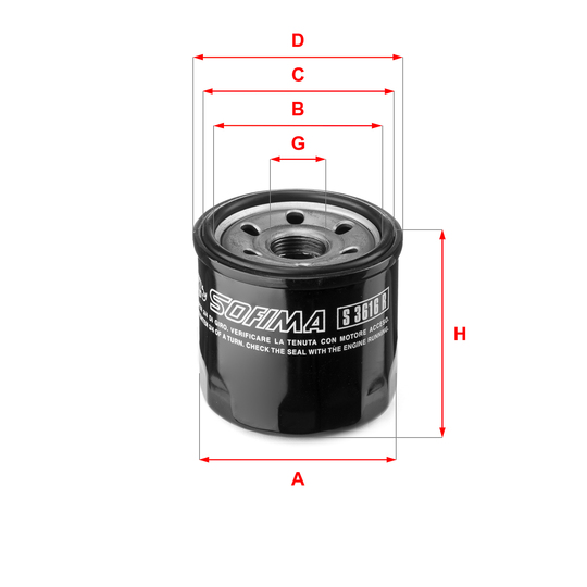 S 3616 R - Oil filter 