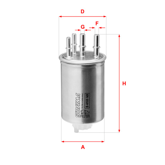 S 4188 NR - Fuel filter 