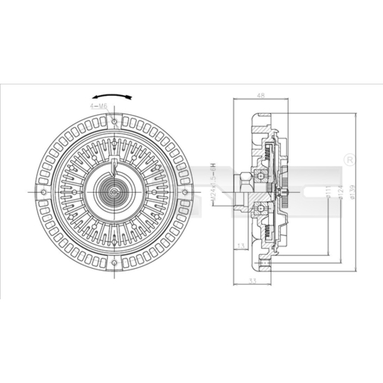 802-0060 - Clutch, radiator fan 