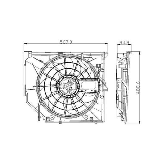 803-0005 - Fan, radiator 