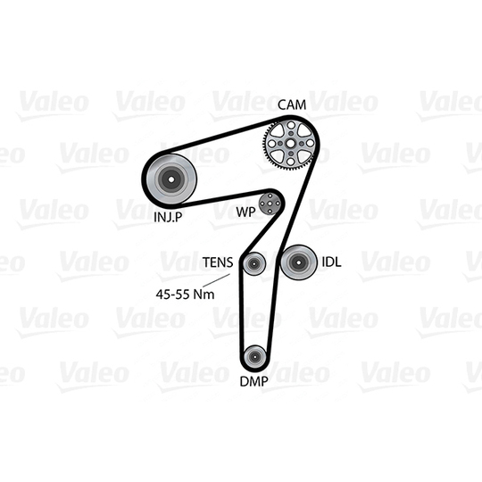 614641 - Veepump + hammasrihmakomplekt 