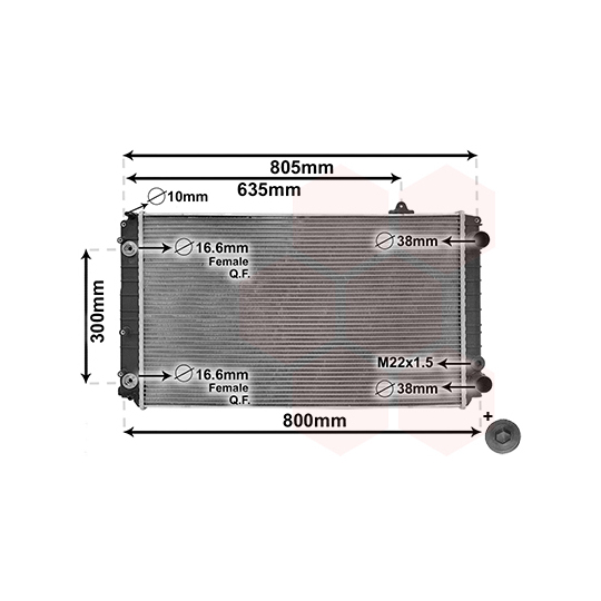 03002252 - Radiator, engine cooling 