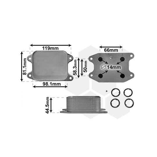 58013703 - Õliradiaator, mootoriõli 