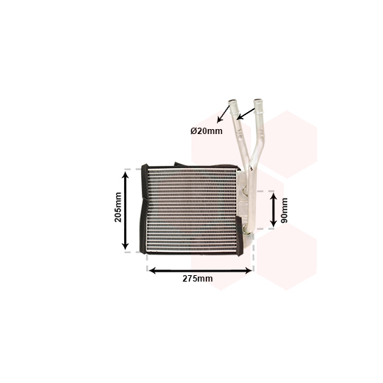 58006301 - Heat Exchanger, interior heating 