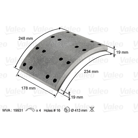 219801 - Brake Lining Kit, drum brake 