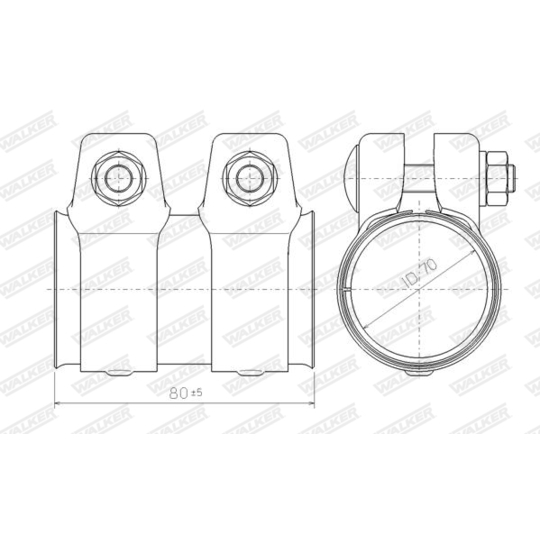 80723 - Pipe Connector, exhaust system 