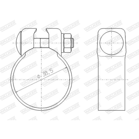 81980 - Clamp, exhaust system 