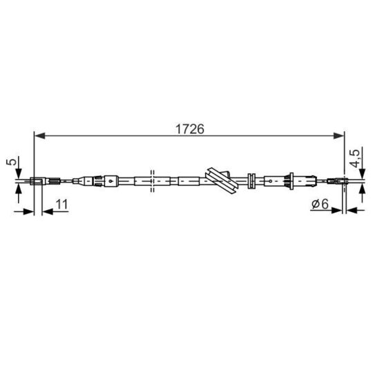 1 987 477 897 - Cable, parking brake 