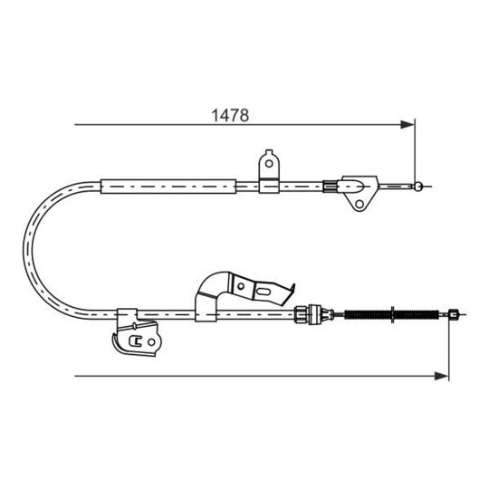 1 987 477 951 - Cable, parking brake 