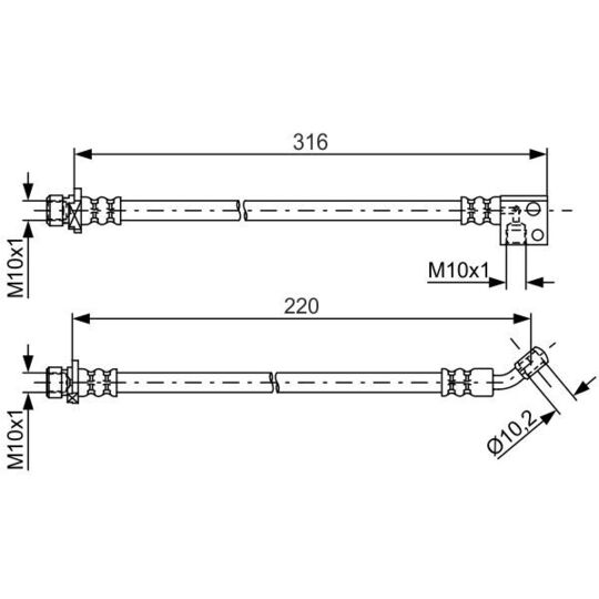 1 987 481 801 - Brake Hose 