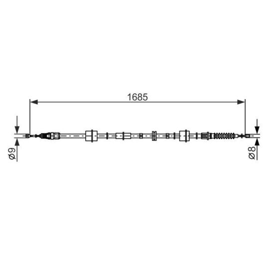 1 987 482 660 - Cable, parking brake 