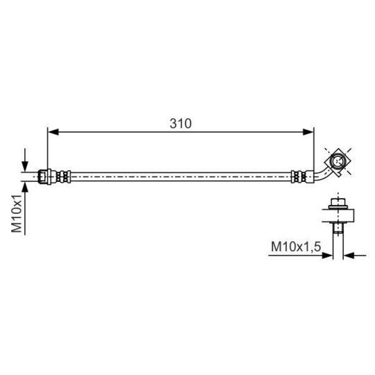 1 987 481 B25 - Brake Hose 