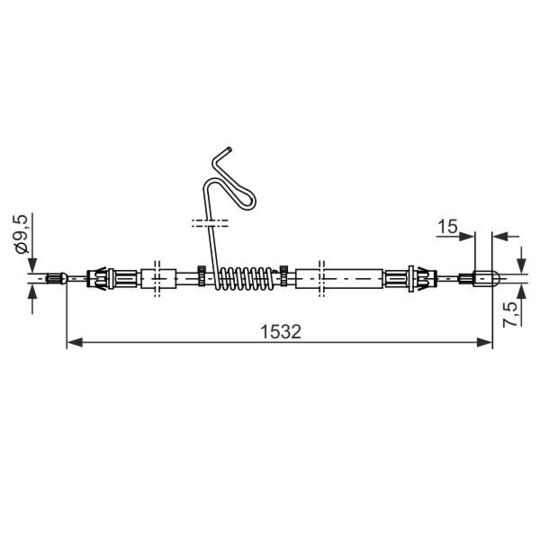 1 987 482 277 - Cable, parking brake 