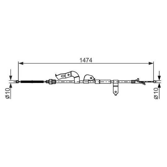 1 987 482 663 - Cable, parking brake 