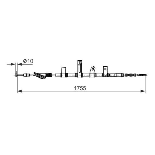 1 987 482 692 - Cable, parking brake 