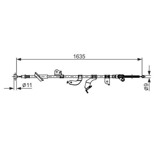 1 987 482 691 - Cable, parking brake 