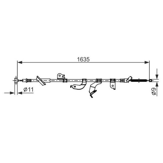 1 987 482 690 - Cable, parking brake 