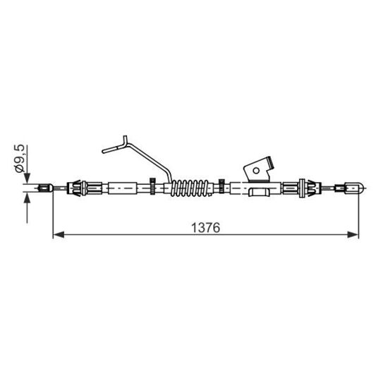 1 987 482 673 - Cable, parking brake 