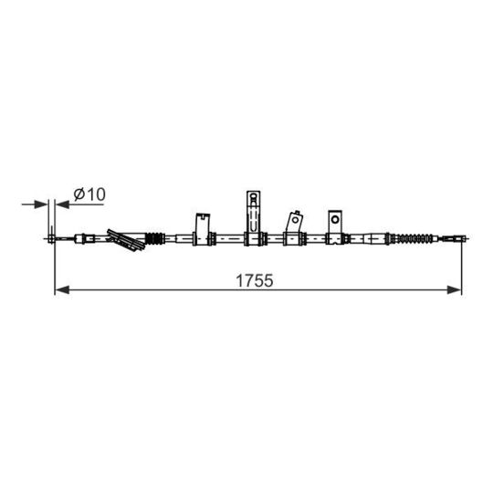 1 987 482 693 - Cable, parking brake 