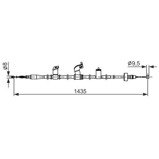 1 987 482 843 - Cable, parking brake 