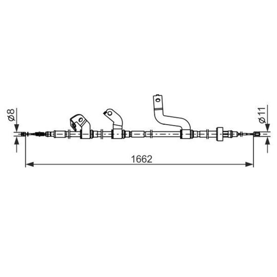 1 987 482 840 - Cable, parking brake 